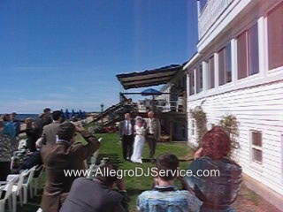 West Dennis beach wedding ceremony Lighthouse Inn.